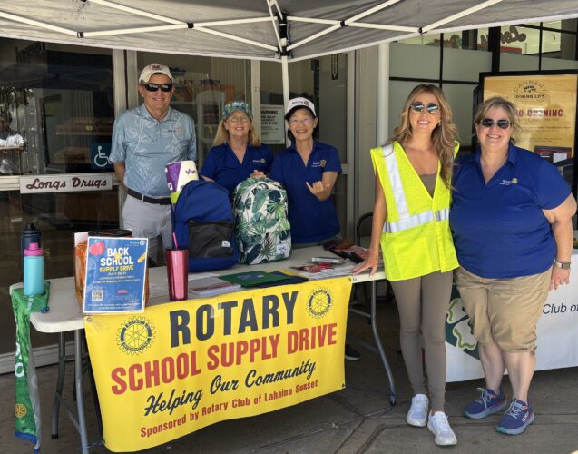 Two Rotary Clubs in West Maui to collect school supplies Aug. 1-2